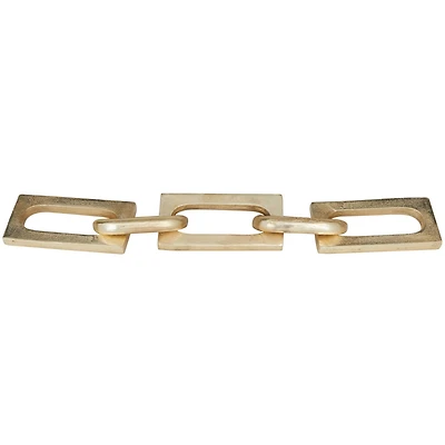 CosmoLiving by Cosmopolitan 18.5" Silver Aluminum Chain Sculpture