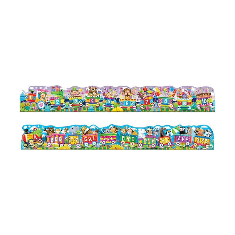 Puzzle Doubles! - ABC & 123 Trains: 60 Pcs