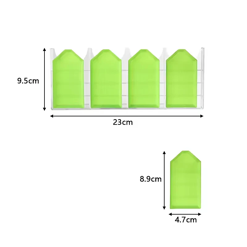 Sparkly Selections Green & Clear Diamond Painting Drill Tray, 2ct.