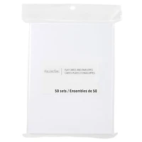6 Packs: 50 ct. (300 total) 5" x 7" Flat Cards & Envelopes by Recollections