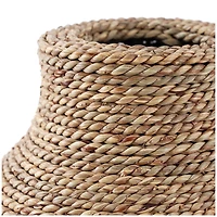 19" Brown Seagrass Handmade Wrapped Vase