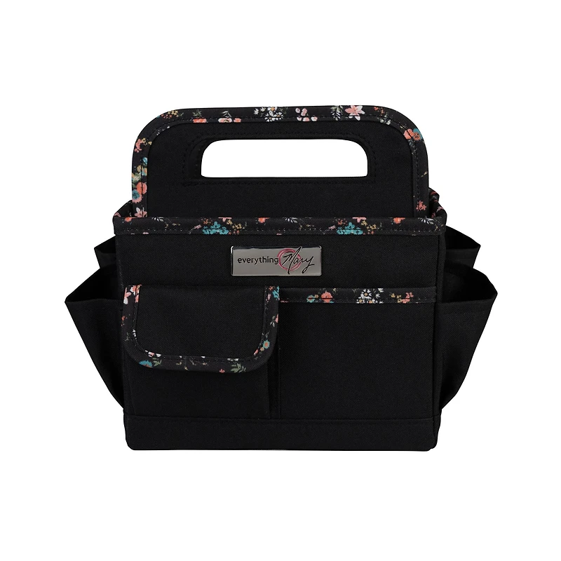 Everything Mary Black & Floral Collapsible Craft Caddy