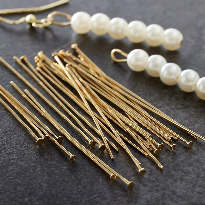 12 Packs: 72 ct. (864 total) 2" Gold Head Pin Connectors by Bead Landing™