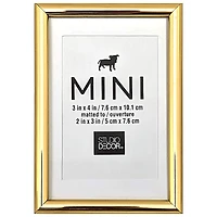 24 Pack: Metallic Gold Mini Frame with Mat by Studio Décor®