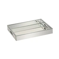 Silver Wood Glam Decorative Tray