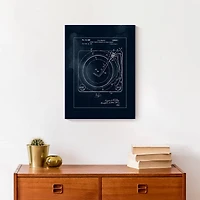 Record Player Changer 12" x 16" Canvas Wall Art