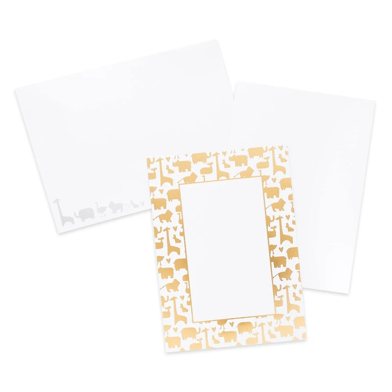 Gold Animals Flat Cards & Envelopes by Recollections™, 5" x 7"