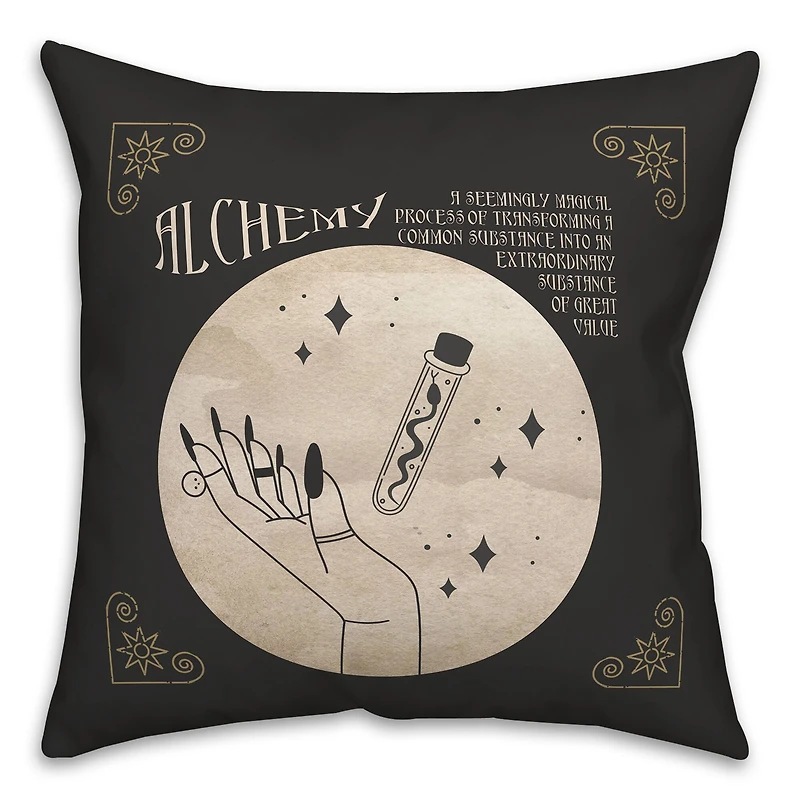 Alchemy Hand Potion 4 18" x 18" Throw Pillow