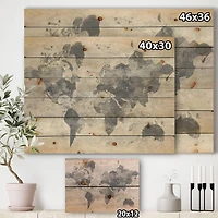 Designart - Golden Grey World Neutral