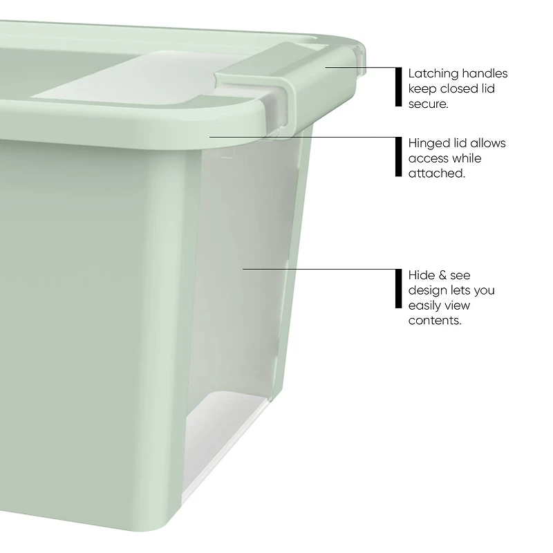 Curver® Versa Plastic Hinged Lid Storage Box
