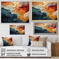 Designart "Biomorphism Organic Forms V" Modern Framed Wall Art Living Room