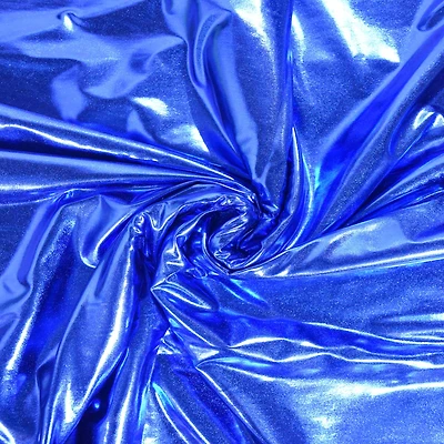 Feldman Blue Foiled Stretch Knit Fabric