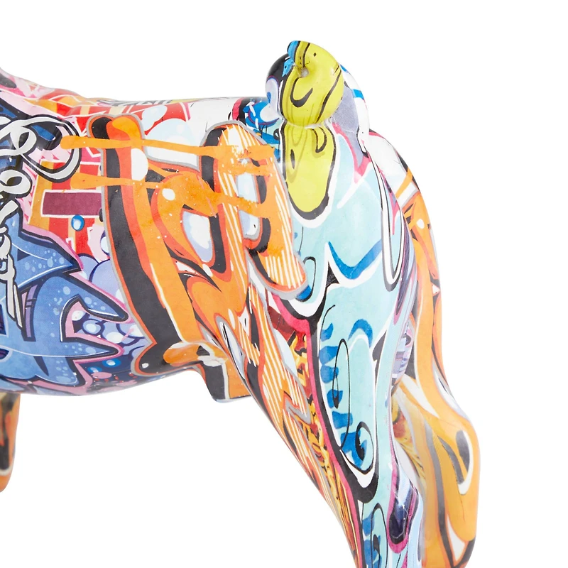 The Novogratz CosmoLiving by Cosmopolitan Multi  Polystone Contemporary Sculpture, 7" x 13" x 6"