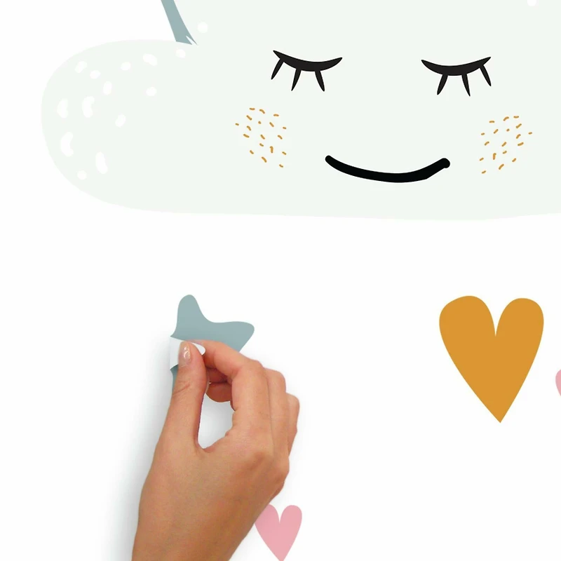 RoomMates Rainbow & Hearts Peel & Stick Giant Wall Decals