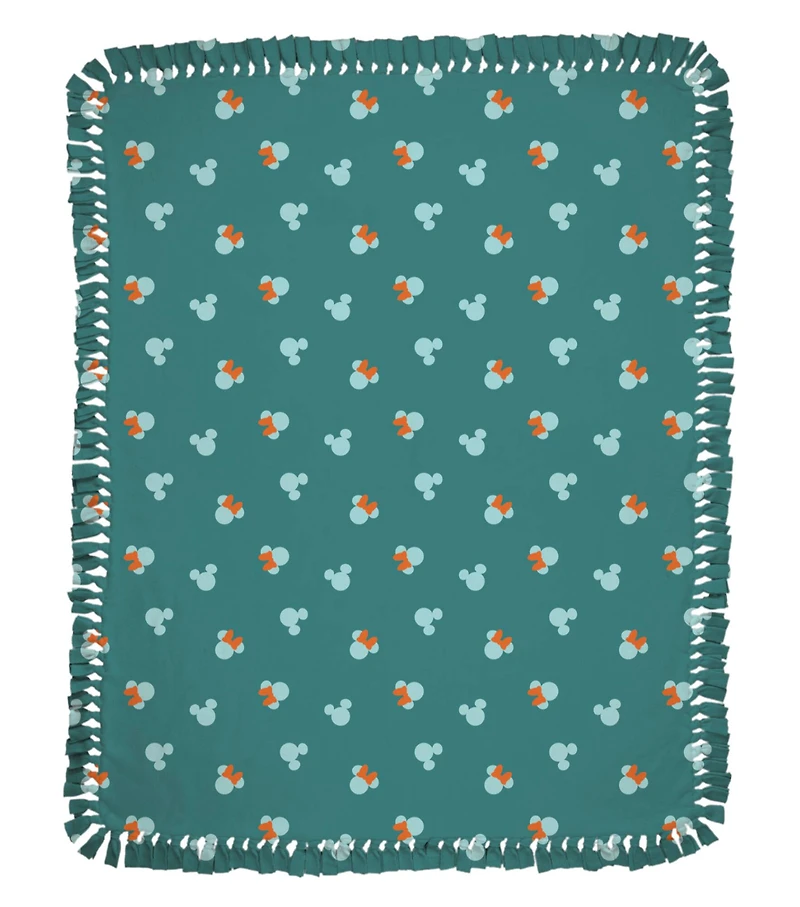 Disney® 72" Mickey & Minnie Stars No Sew Fleece Throw Kit