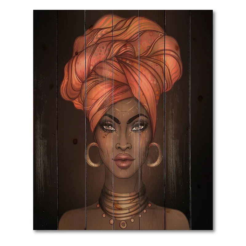 Designart - African American Woman with Turban V