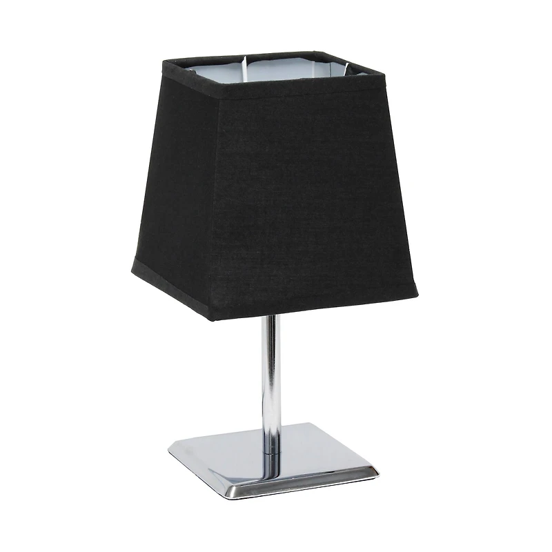 Simple Designs™ 9.5" Mini Chrome Table Lamp with Squared Empire Shade
