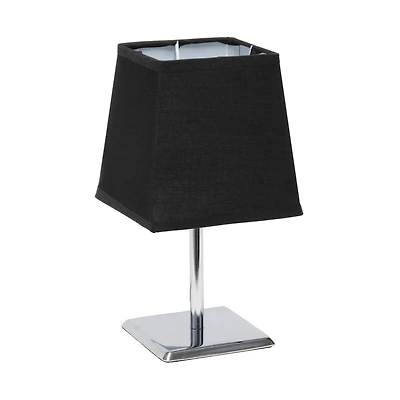 Simple Designs™ 9.5" Mini Chrome Table Lamp with Squared Empire Shade