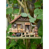 10.25" Rustic Woodland Cabin Birdhouse