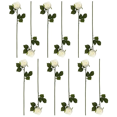 12 Pack: White Faux Rose by Ashland®