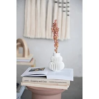 Hello Honey® 5" Handmade Stoneware Vase With Half Circle Pleated Design