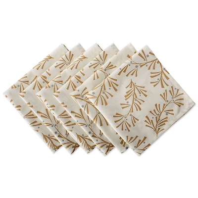 DII® Metallic Holly Leaves Napkins, 6ct.