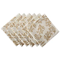 DII® Metallic Holly Leaves Napkins, 6ct.