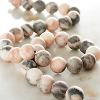 Pink & Gray Mix Agate Round Beads, 8mm by Bead Landing™