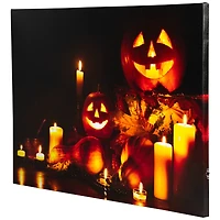 Halloween Harvest Jack-o-Lanterns LED Canvas Wall Art