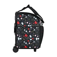 Everything Mary Black Floral Teacher Rolling Tote