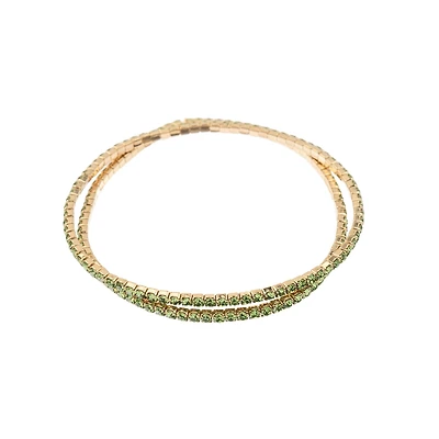 Crystal Lane DIY Gold & Peridot Rhinestones Bracelets, 2ct.