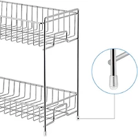 NEX™ Silver 2-Tier Standing Rack Countertop Storage Organizer