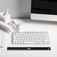 JAM Paper Metallic Stainless Steel Ruler