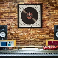 American Art Decor Framed Vinyl 15.75" x 15.75" Wall Clock 