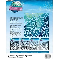 Studio Light Mindful Moodling No.90 Swirly Moodle Stencil, 8" x 8"