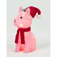 22" Plush Pig Sculpture