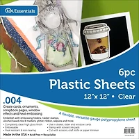 PA Essentials .004" 12" x 12" Clear Plastic Sheets