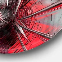 Designart Abstract Fractal Deep Into Middle 3D Circle Metal Wall Art