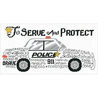 Imaginating Let's Appreciate Police Counted Cross Stitch Kit