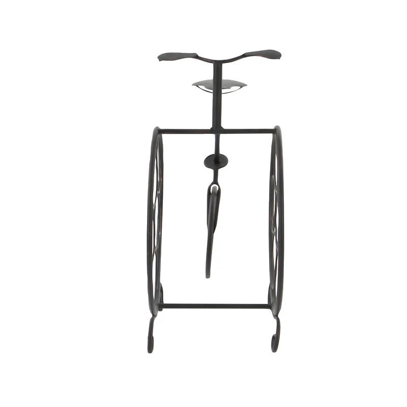 21"  Rustic Brass Bicycle Wine Holder Rack