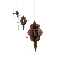 Hello Honey® Honeycomb Finial Paper Ornament Set