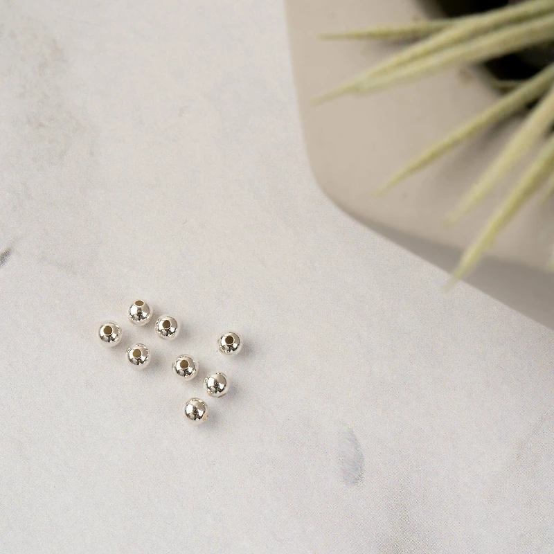 3mm Sterling Silver Crimp Beads, 8ct. by Bead Landing™
