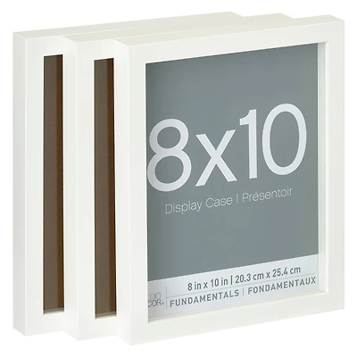 3 Pack Fundamentals 8" x 10" White Shadow Boxes by Studio Décor®