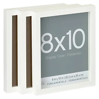 3 Pack Fundamentals 8" x 10" White Shadow Boxes by Studio Décor®