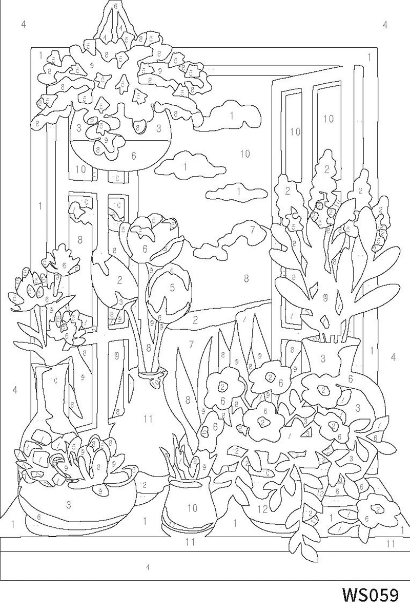 Window Scene Paint-by-Number Framed Mini Kit by Artist's Loft®