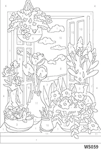 Window Scene Paint-by-Number Framed Mini Kit by Artist's Loft®