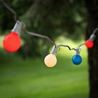 10ct. Red, White & Blue Christmas G40 Globe Lights