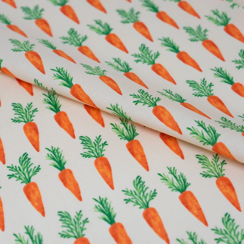SINGER Carrot Print Ringspun Cotton Fabric Fat Quarter
