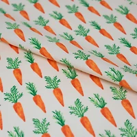 SINGER Carrot Print Ringspun Cotton Fabric Fat Quarter