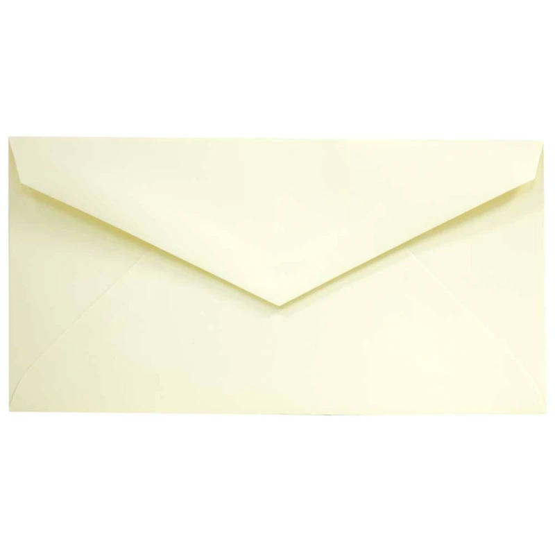 JAM Paper 3.875" x 7.5" Ivory Wove Monarch Strathmore Invitation Envelopes, 50ct.